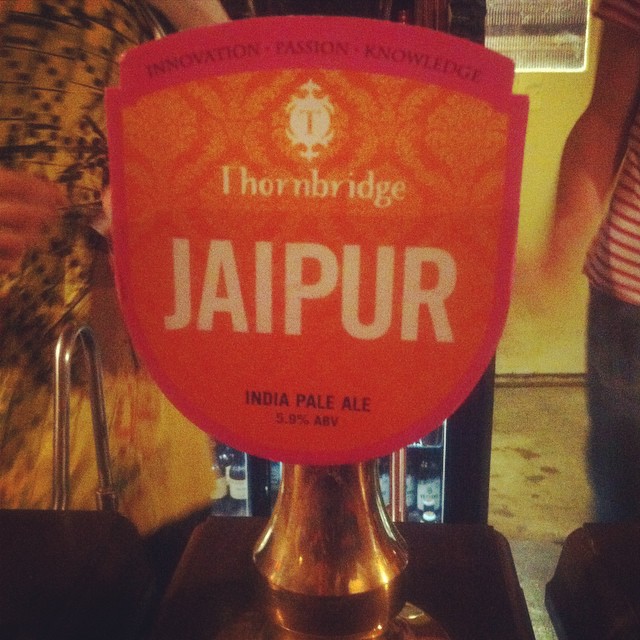 Oh no ! Our staff pick for earlier has finished already! New staff pick is the amazingly popular and wonderful IPA #thornbridge #jaipur #spicy #india #pale #ale